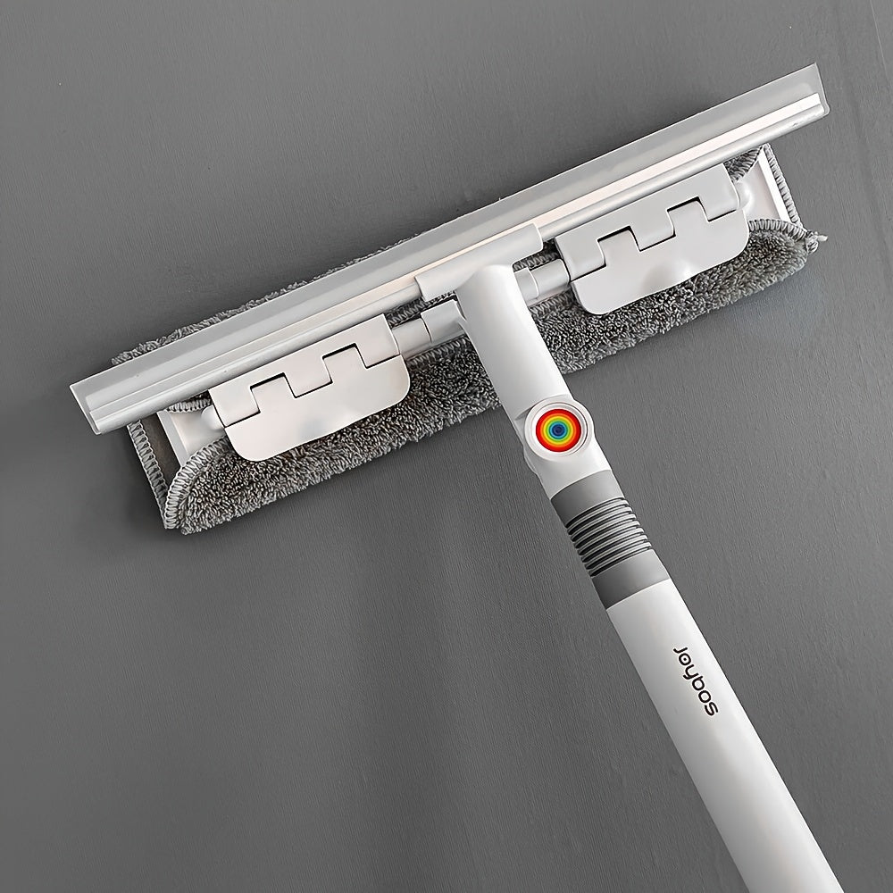 Long Handle Glass Cleaning Brush, 2-in-1 Glass Cleaning Scraper