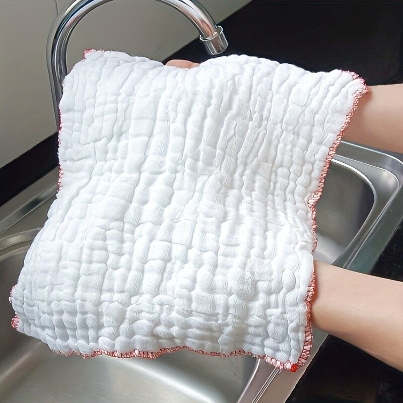 10pcs Durable Non-Stick Oil Mesh Kitchen Towels
