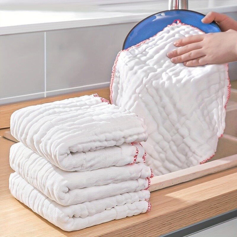 10pcs Durable Non-Stick Oil Mesh Kitchen Towels