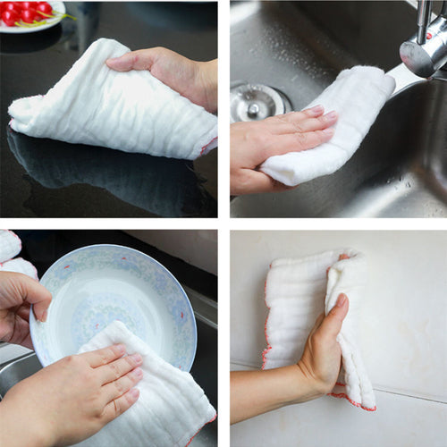 10pcs Durable Non-Stick Oil Mesh Kitchen Towels