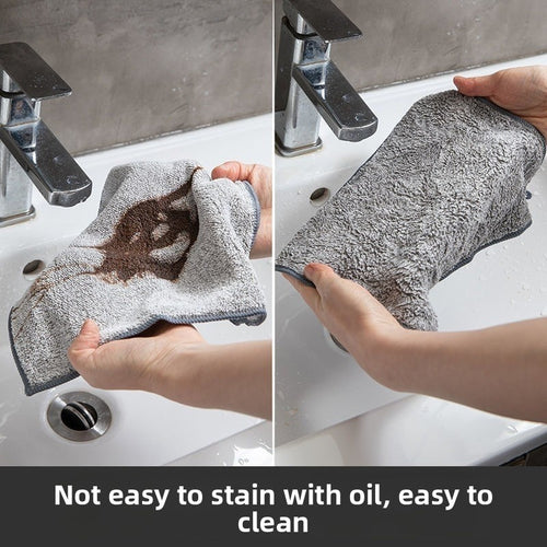 10pcs of Bamboo Charcoal Fiber Rag Household Cleaning Soft