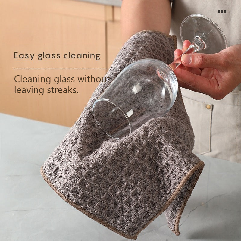 6pcs Heavy-Duty Barista Cleaning Cloths - Thickened Microfiber Dishwashing