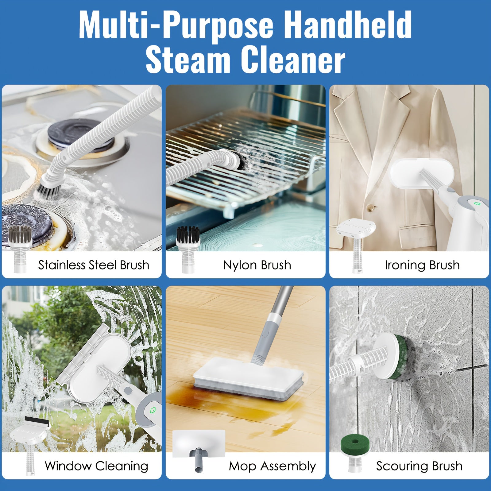 Steam mop, steam cleaner, detachable handheld carpet cleaner