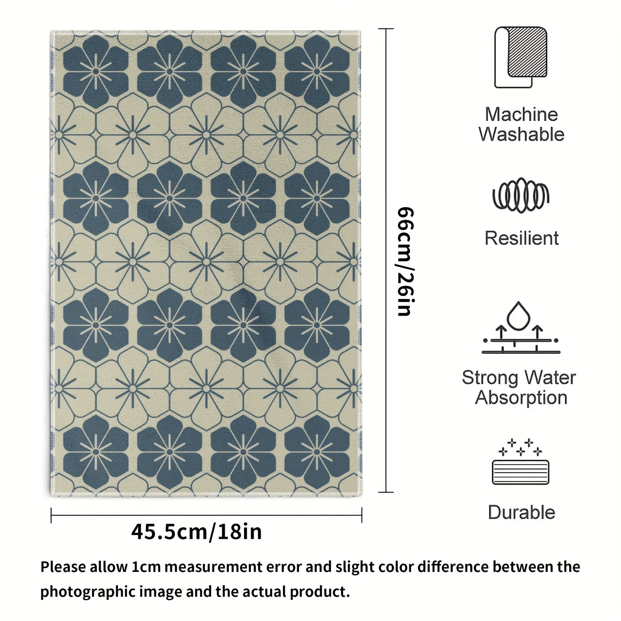 4 Dishcloths, Kitchen Towels Of 4 Dishcloths Featuring Japanese-Inspired Designs