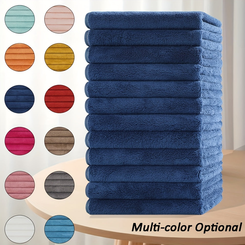 12pcs Microfiber Washcloths 13.4x13.4 Inch - High Absorbency