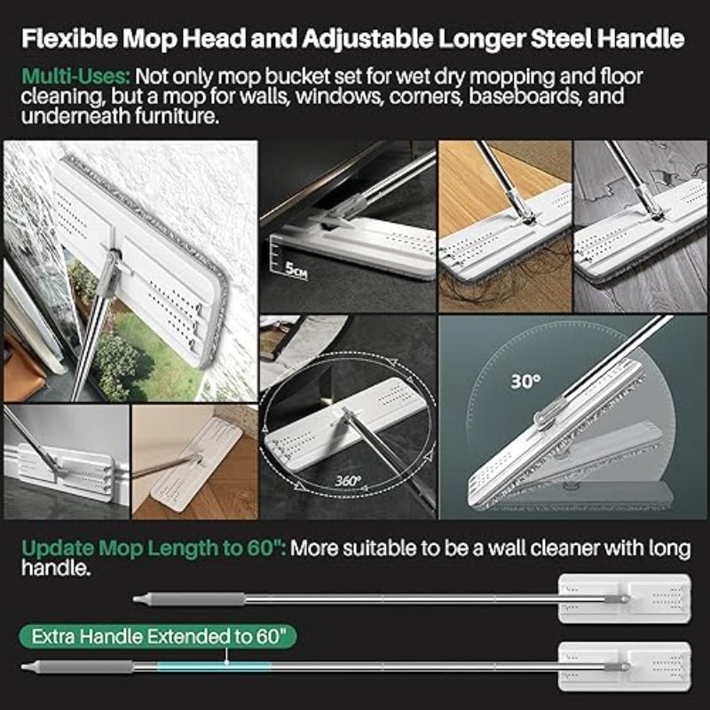 Mops and Bucket with Wringer Set with 61\