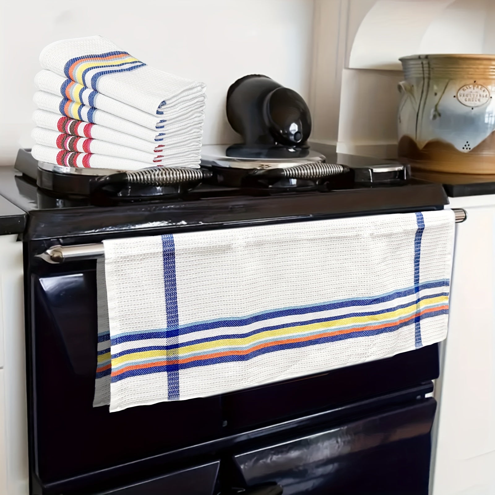 Soft High Absorbency 6\u002F12pcs Soft High Absorbency Waffle Tea Towel Set