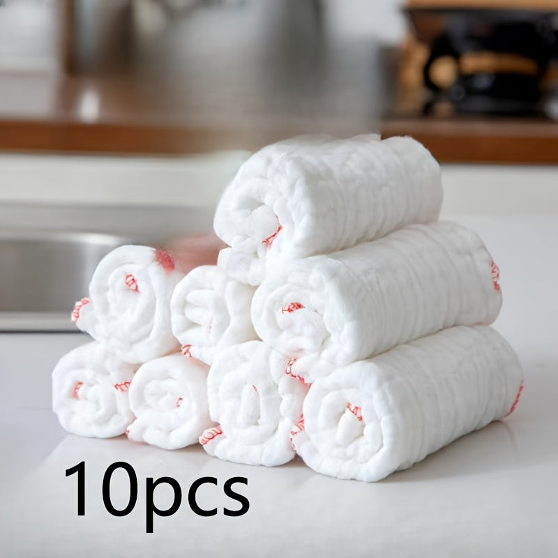 10pcs Durable Non-Stick Oil Mesh Kitchen Towels