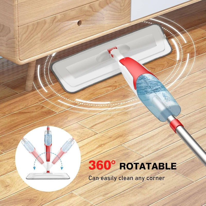 Mop Floor Cleaning, Dust Mop with 14.2oz Refillable