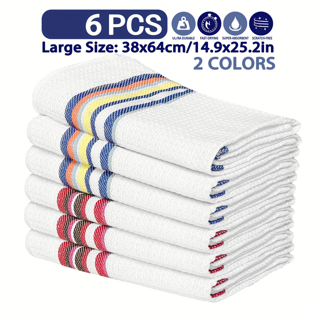 Soft High Absorbency 6\u002F12pcs Soft High Absorbency Waffle Tea Towel Set