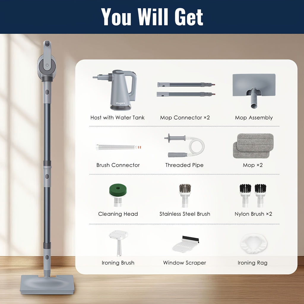 Steam mop, steam cleaner, detachable handheld carpet cleaner