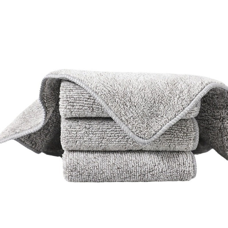 10pcs of Bamboo Charcoal Fiber Rag Household Cleaning Soft