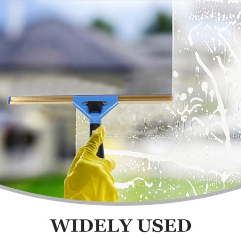 Double-Sided Shower Squeegee for Glass Doors with Ergonomic Handle Window