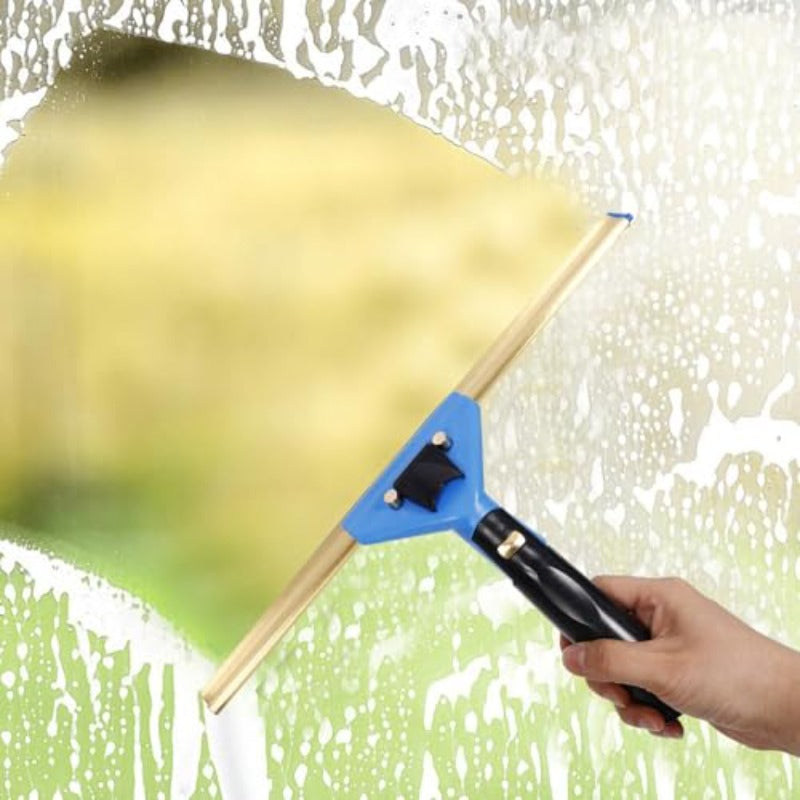 Double-Sided Shower Squeegee for Glass Doors with Ergonomic Handle Window